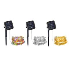 Fio de lâmpadas LED - Solar - À prova d'água