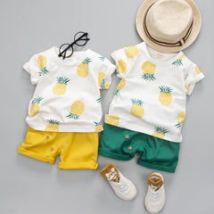 Conjunto  Abacaxi My Boy - Tamanhos 0 a 3 anos