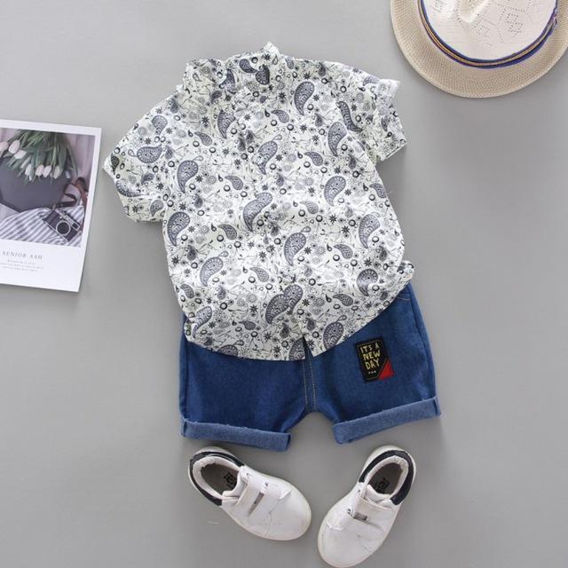 Conjunto Casual Estampado - Tamanhos de 3 meses a 4 anos