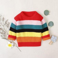 Pullover Listrado Colorido - Tamanhos de 6 meses a 4 anos