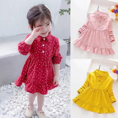 Vestido Coraçãozinhos Cute - Tamanhos de 1 a 8 anos