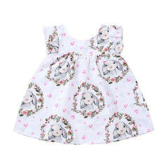 Vestido Casual Coelhinha - Tamanhos de 6 meses a 4 anos