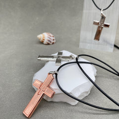 Colar Mini Crucifixo Vintage Punk